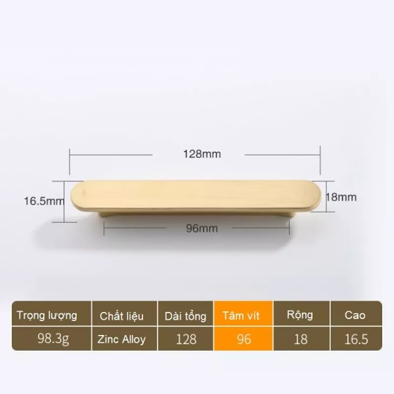 Tay Nắm Cửa Tủ Bằng Hợp Kim Kẽm FHK272VM