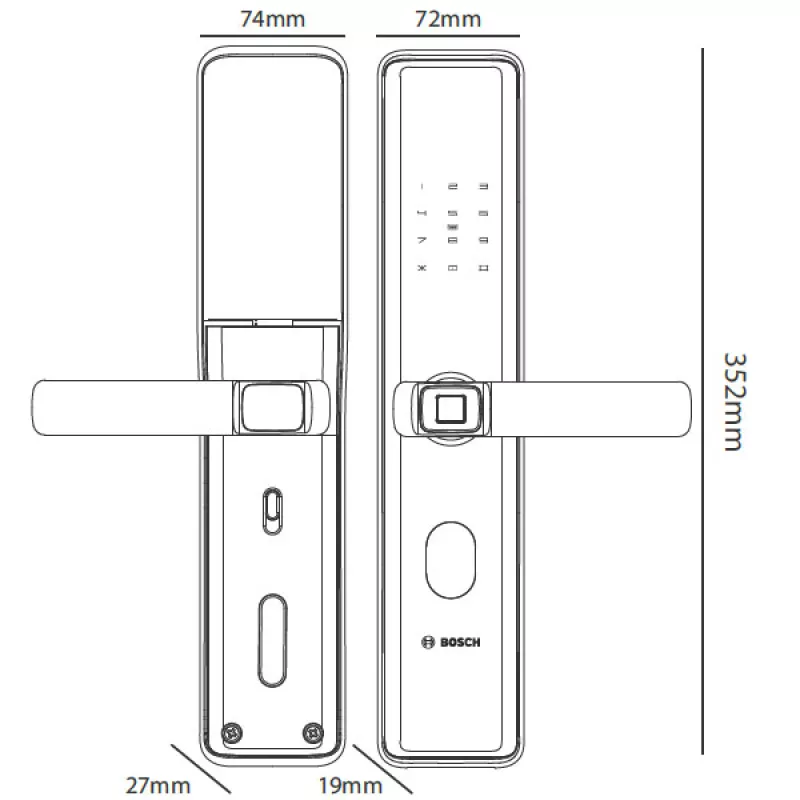 Khóa Cửa Vân Tay Bosch ID 30PKB