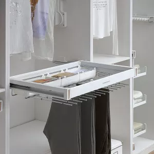 Giá vắt quần âu kết hợp để trang sức, ray giảm chấn EVA560
