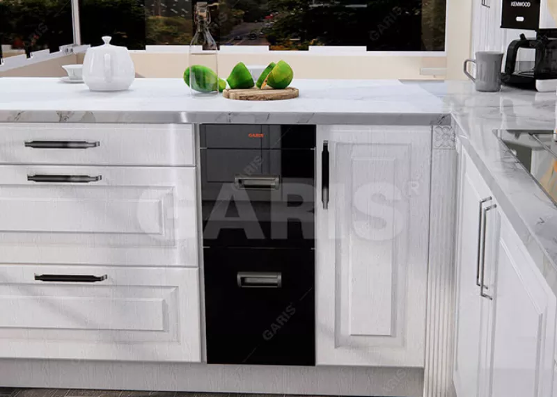 Thùng Gạo Mặt Kính Đen Garis GR07.30B