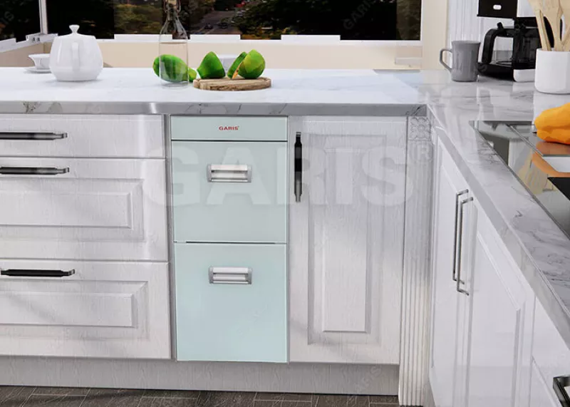 Thùng Gạo Mặt Kính Trắng Xanh Garis GR07.30W