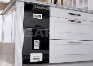 Thùng Gạo Mặt Kính Đen Garis GR06.25B/GR06.30B
