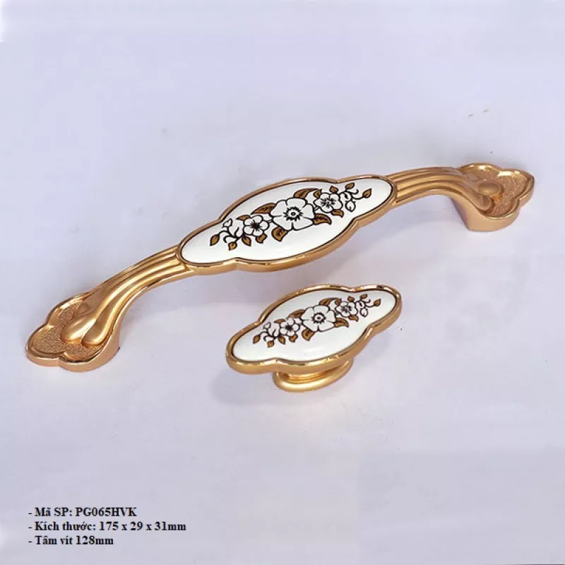 Tay Nắm Cửa Tủ Gốm Sứ PG065HVK