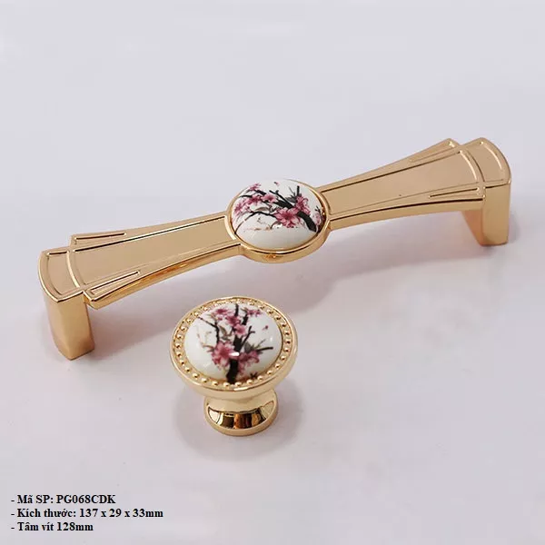 Tay Nắm Cửa Tủ Gốm Sứ PG068CDK