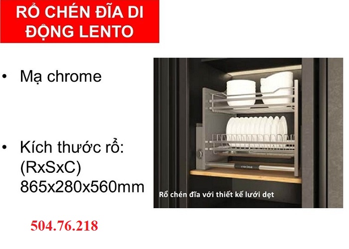 Rổ Bát Di Động Lento Cucina 504.76.218