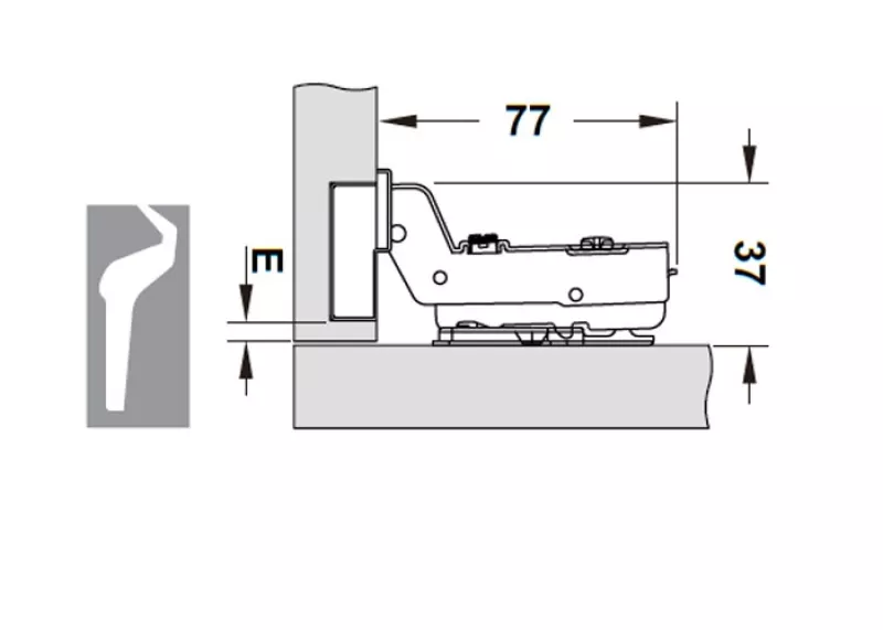 Bản Lề Legato Lọt Lòng Cucina 334.00.066