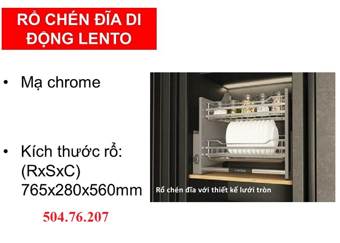 Khay Bát Dĩa Di Động Lento Cucina 504.76.207