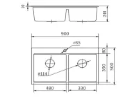Bồn rửa bát Kaff Granite KF-MONDW-9050