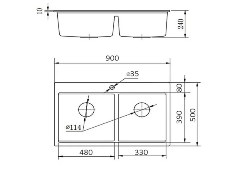 Bồn rửa bát Kaff Granite KF-MONDW-9050