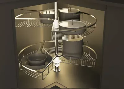 Rổ Góc Xoay 3/4 Inox 304 Cucina Mezzo 548.37.010