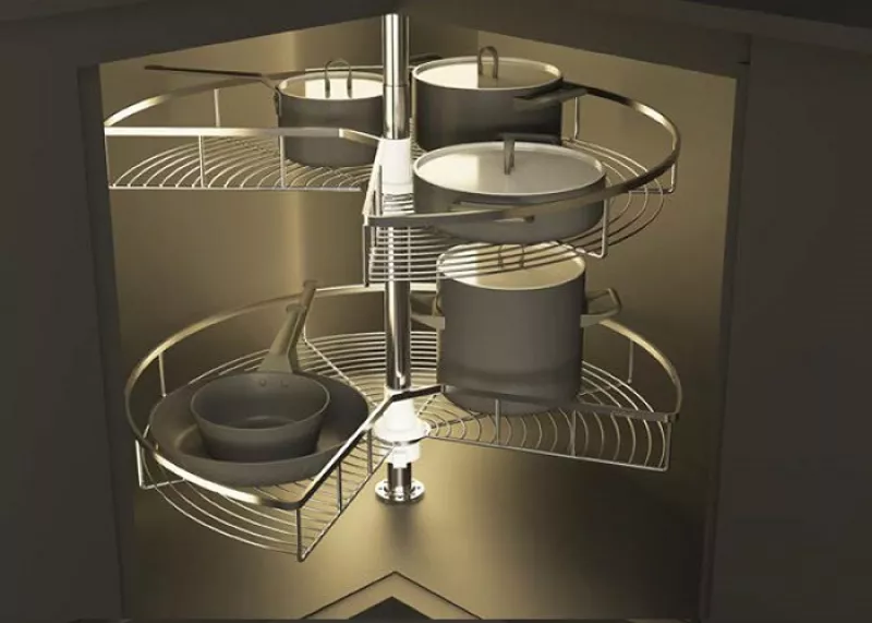 Mâm Xoay Góc 270 Độ Cucina Mạ Chrome 548.37.210