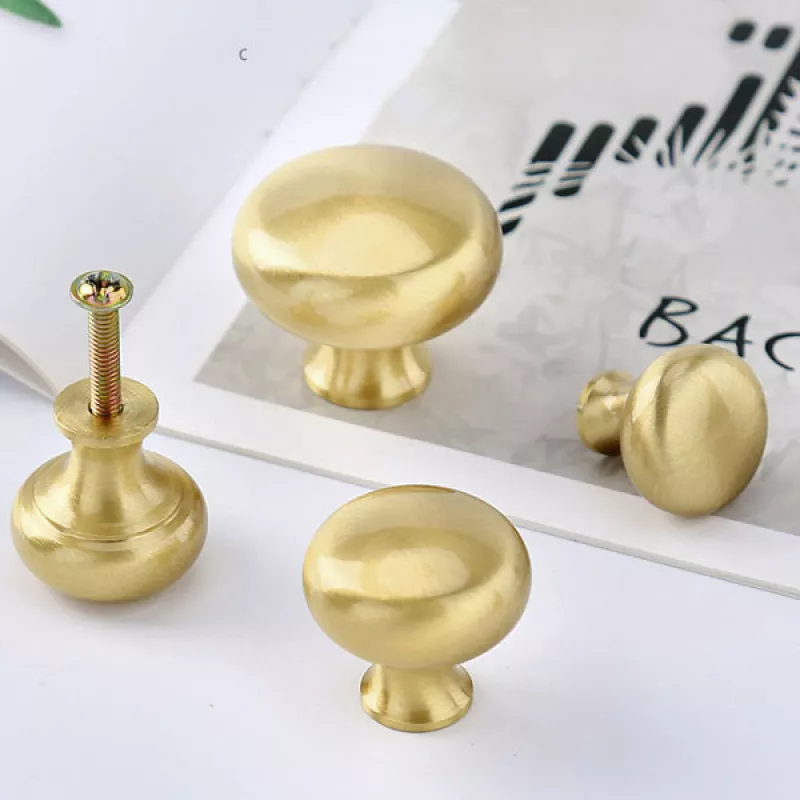 Núm Tay Nắm Cửa Tủ Bằng Đồng FN259VMD