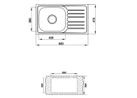 Chậu Rửa Chén Hafele Inox HS19-SSD1R60 567.23.093