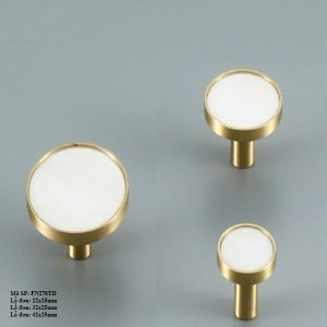 Núm Tay Nắm Cửa Tủ Bằng Đồng Khảm Trai FN276TD
