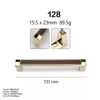 Tay Nắm Cửa Tủ Bằng Hợp Kim Kẽm Mặt Da FHK411GD