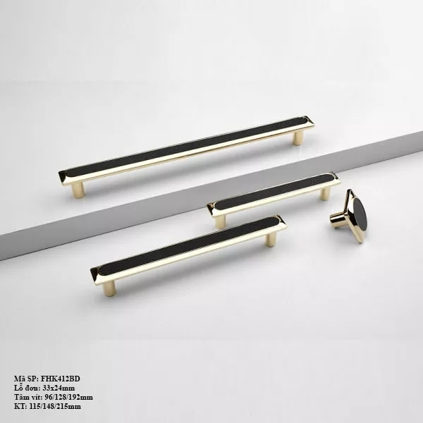 Tay Nắm Cửa Tủ Bằng Hợp Kim Kẽm Da FHK412BD