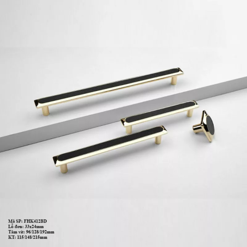 Tay Nắm Cửa Tủ Bằng Hợp Kim Kẽm Da FHK412BD