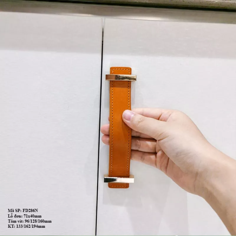 Tay Nắm Cửa Tủ Bằng Da FD286N