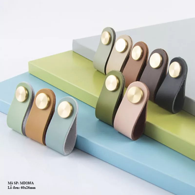 Tay Nắm Cửa Tủ Bằng Da MD285A