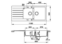 Chậu Rửa Bát Bằng Đá Hafele HS19-GED2S80 570.35.570