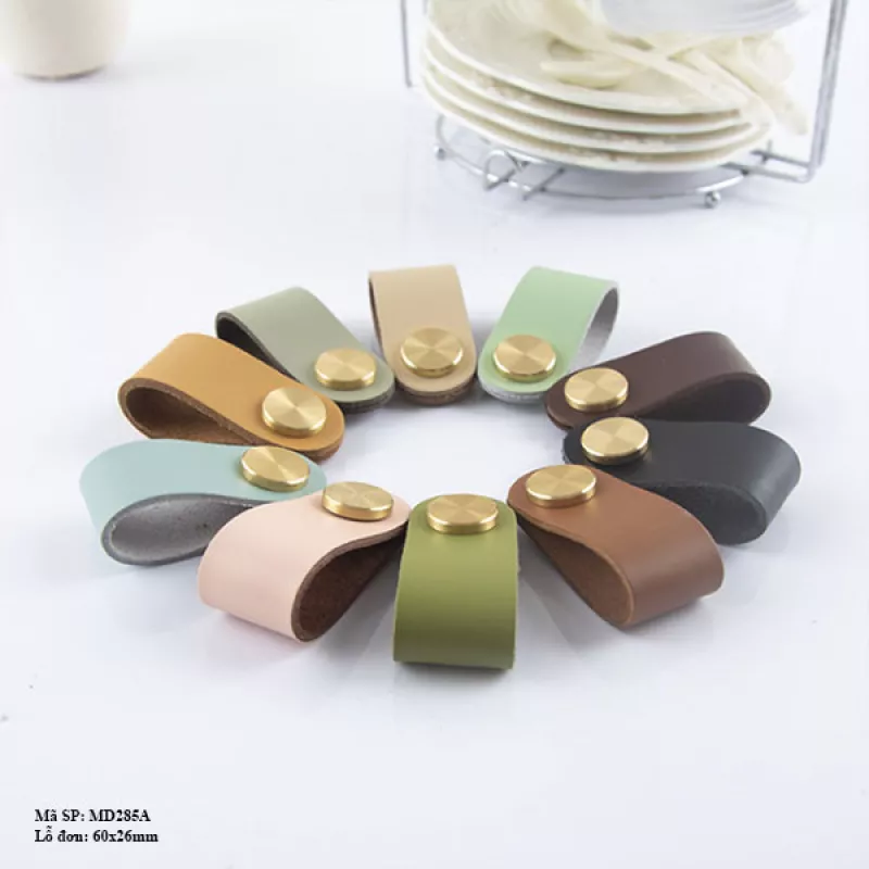 Tay Nắm Cửa Tủ Bằng Da MD285A