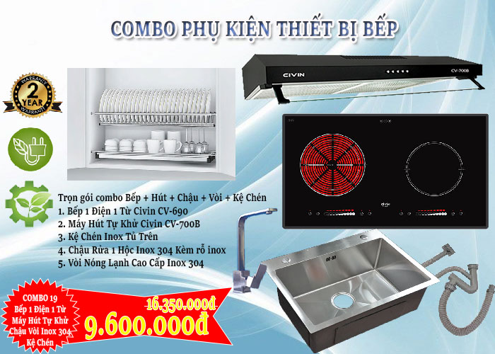 Combo Phụ Kiện Thiết Bị Nhà Bếp - Combo 19 Tiện Lợi