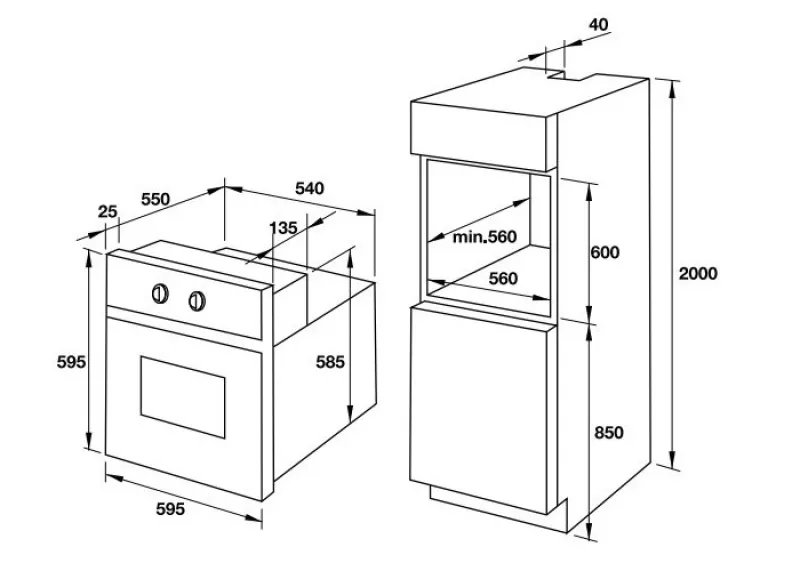 Lò Nướng Kết Hợp Hấp Âm Tủ Hafele HO-T60B 535.02.711