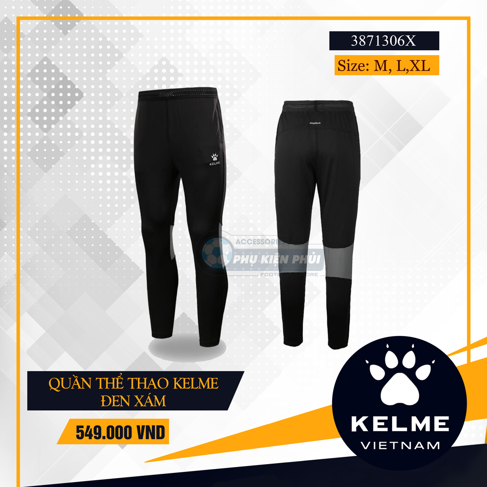 Quần thể thao Kelme Đen Xám