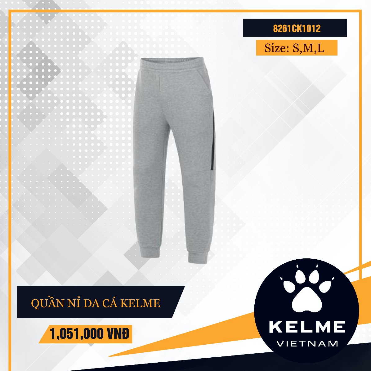 QUẦN NỈ DA CÁ KELME 8261WT1018