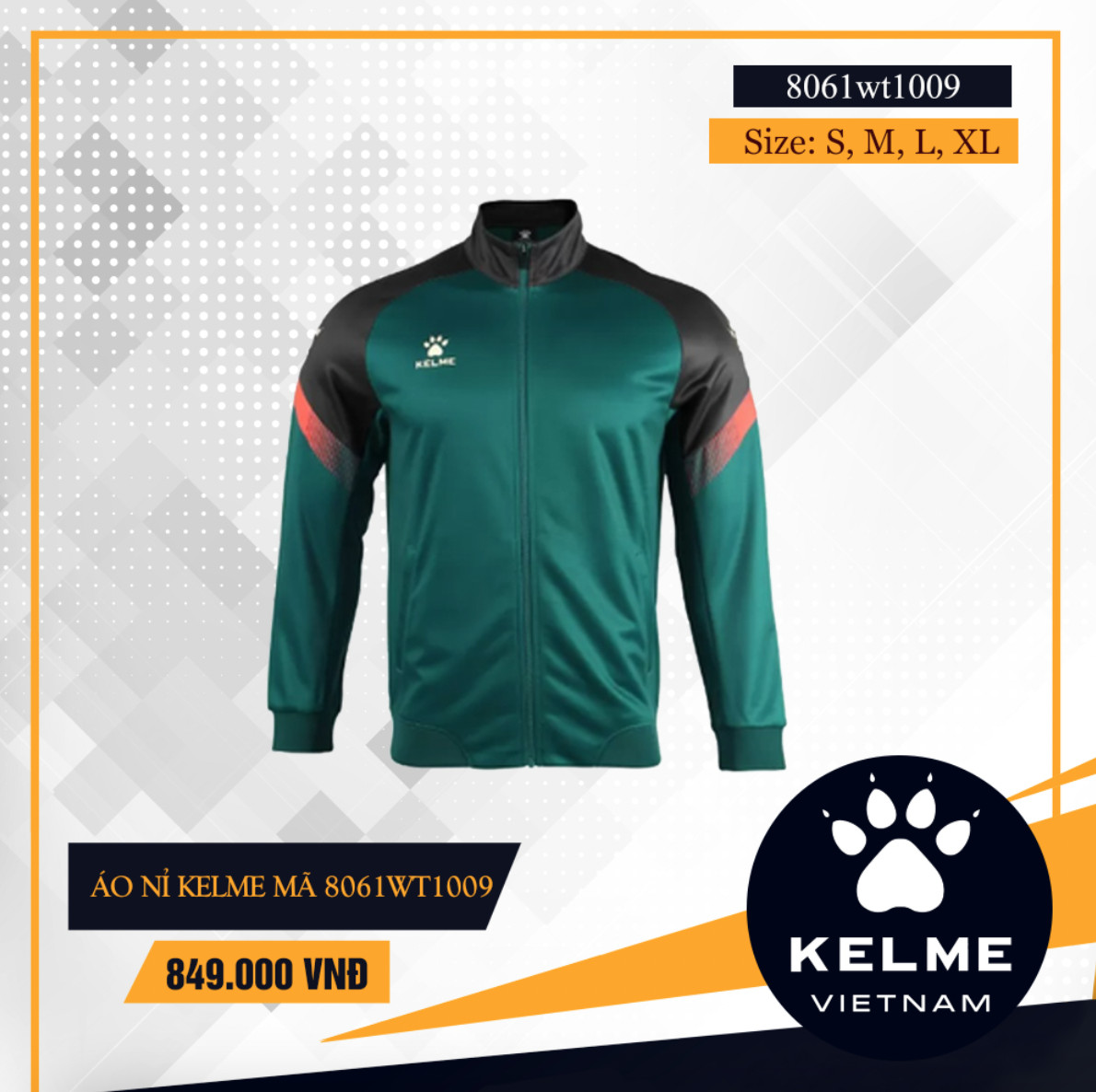 ÁO NỈ KELME 8061WT1009