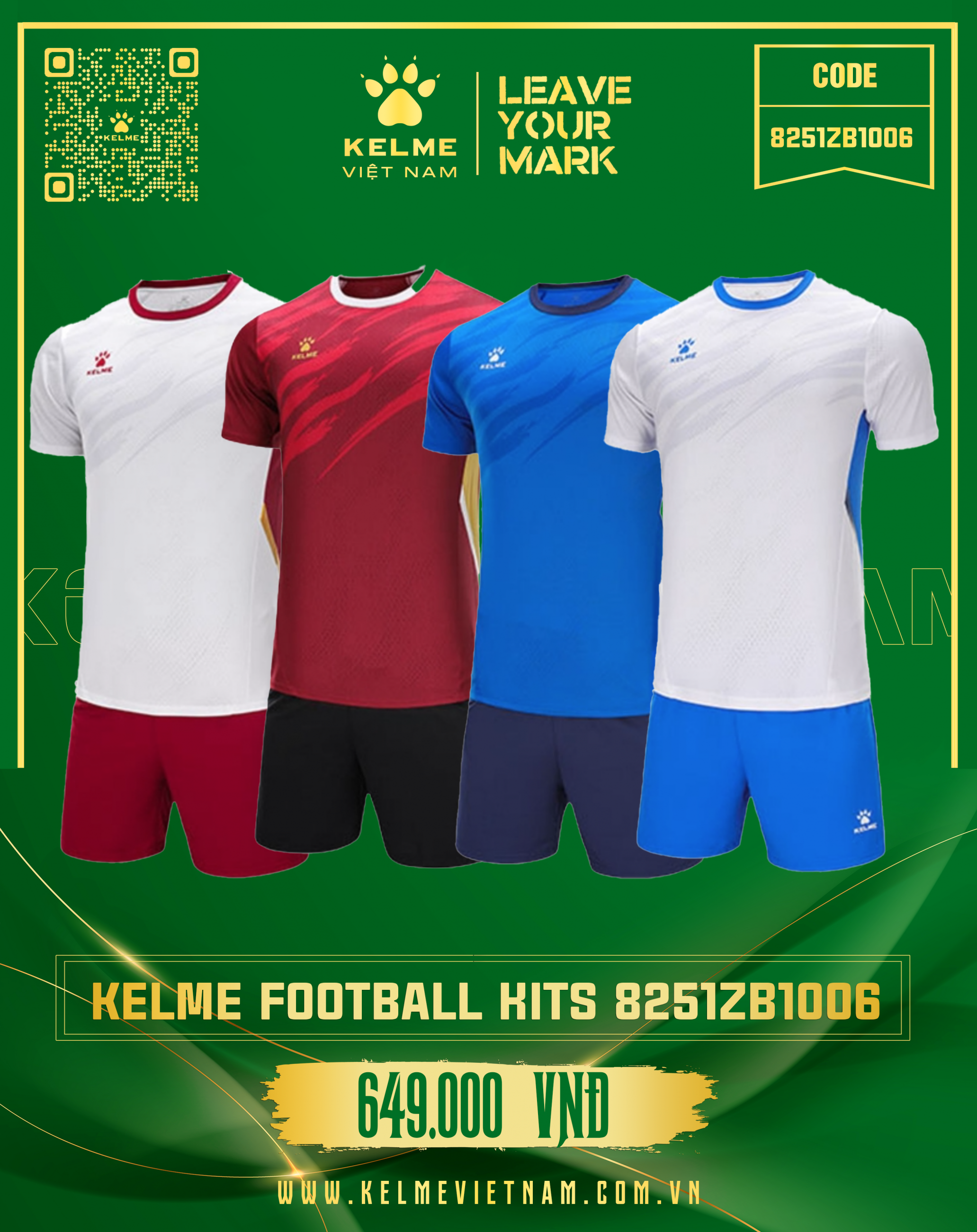 KELME FOOTBALL KITS 8251ZB1006