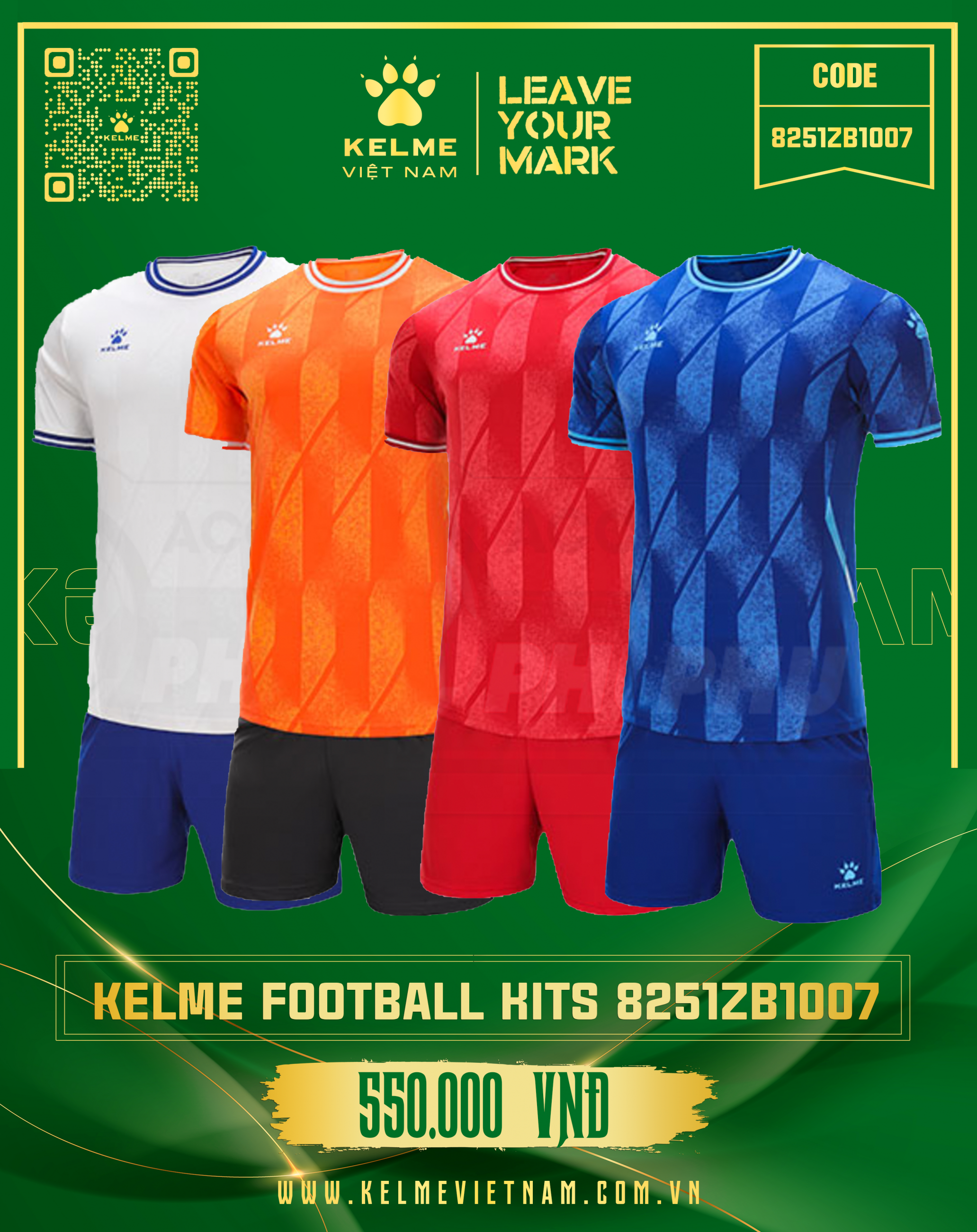 KELME FOOTBALL KITS 8251ZB1007