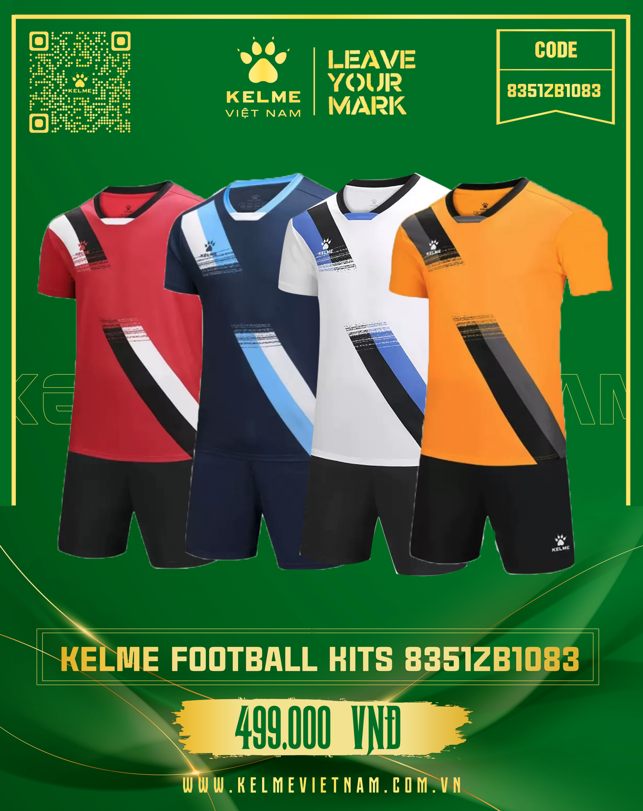 KELME FOOTBALL KITS 8351ZB1083