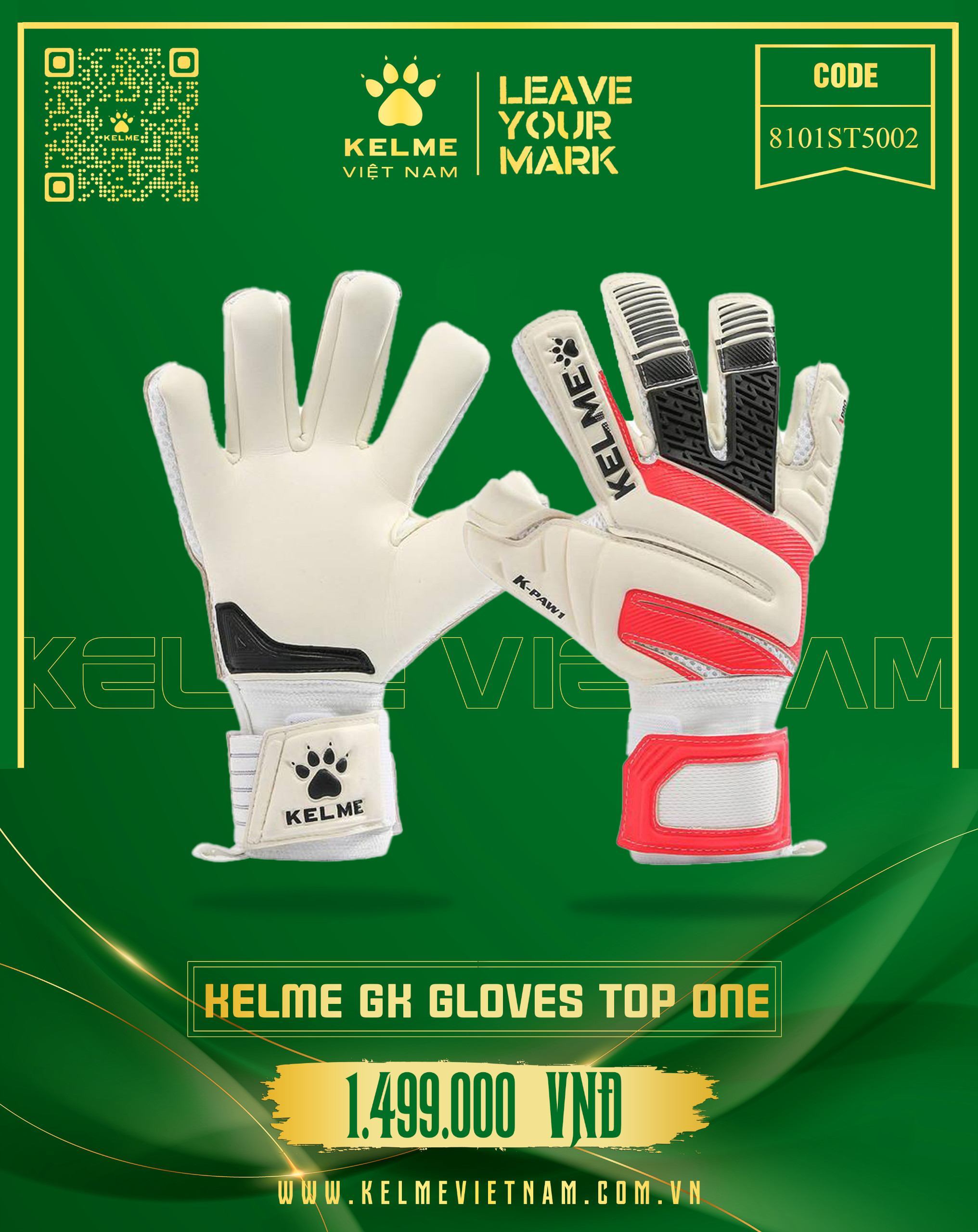 KELME GK GLOVES TOP ONE 8101ST5002