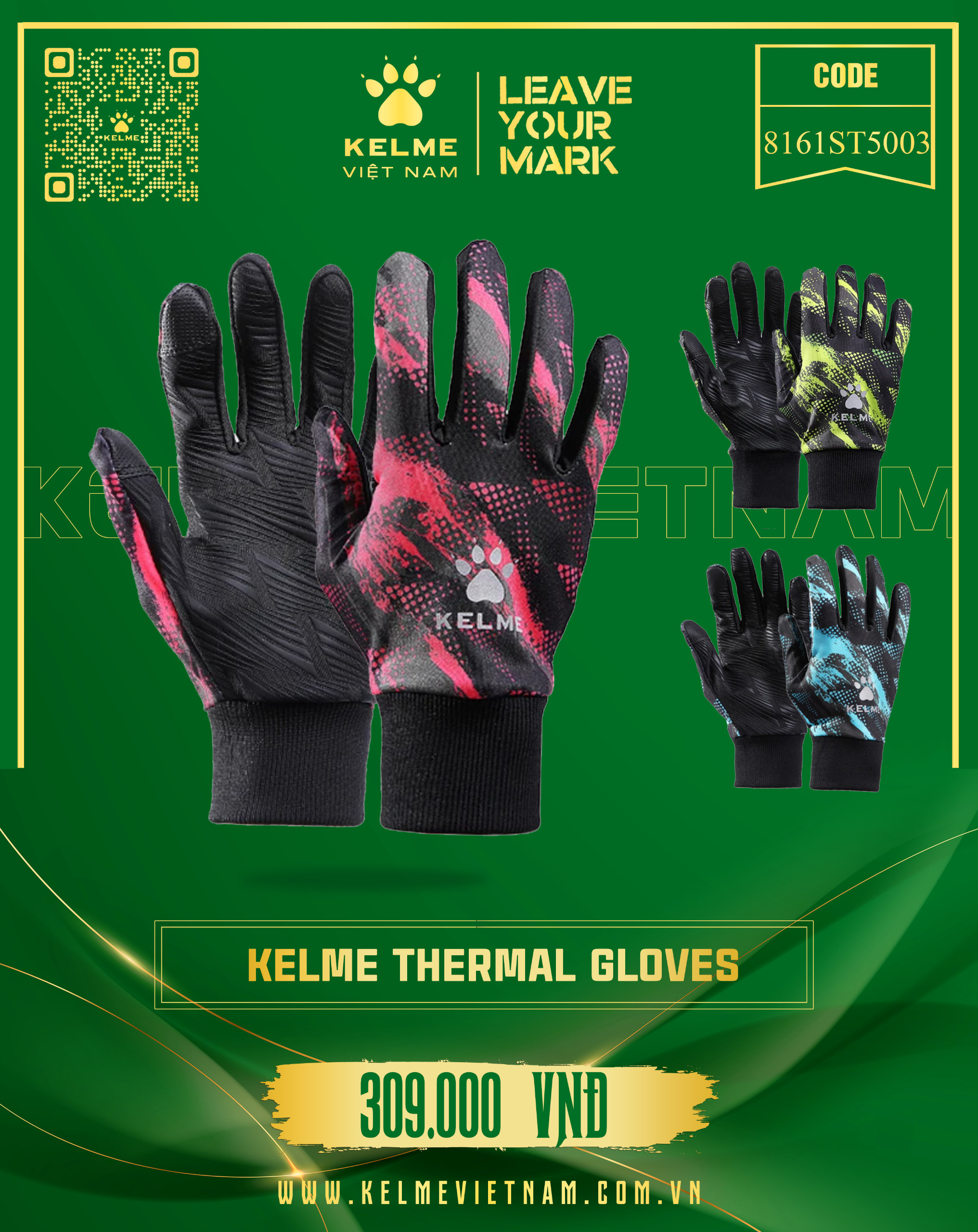 KELME THERMAL GLOVES 8161ST5003