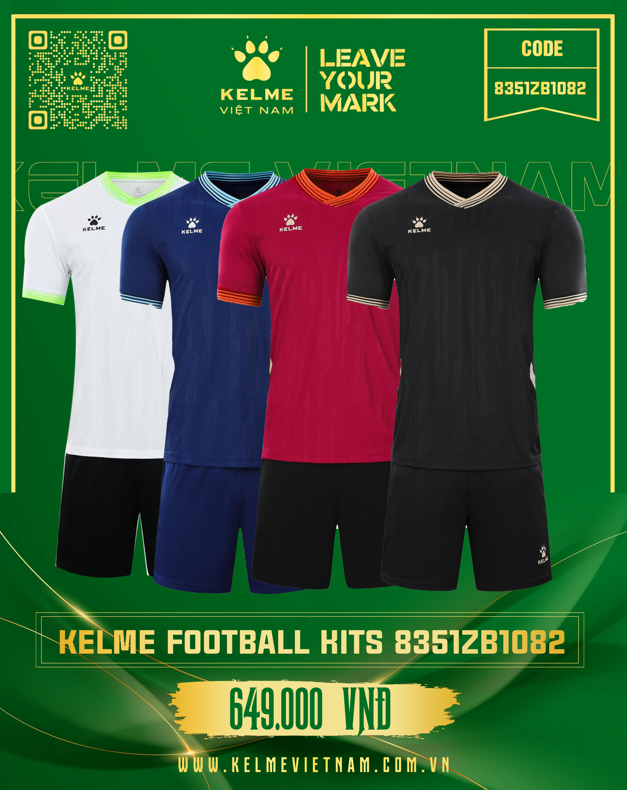 KELME FOOTBALL KITS 8351ZB1082