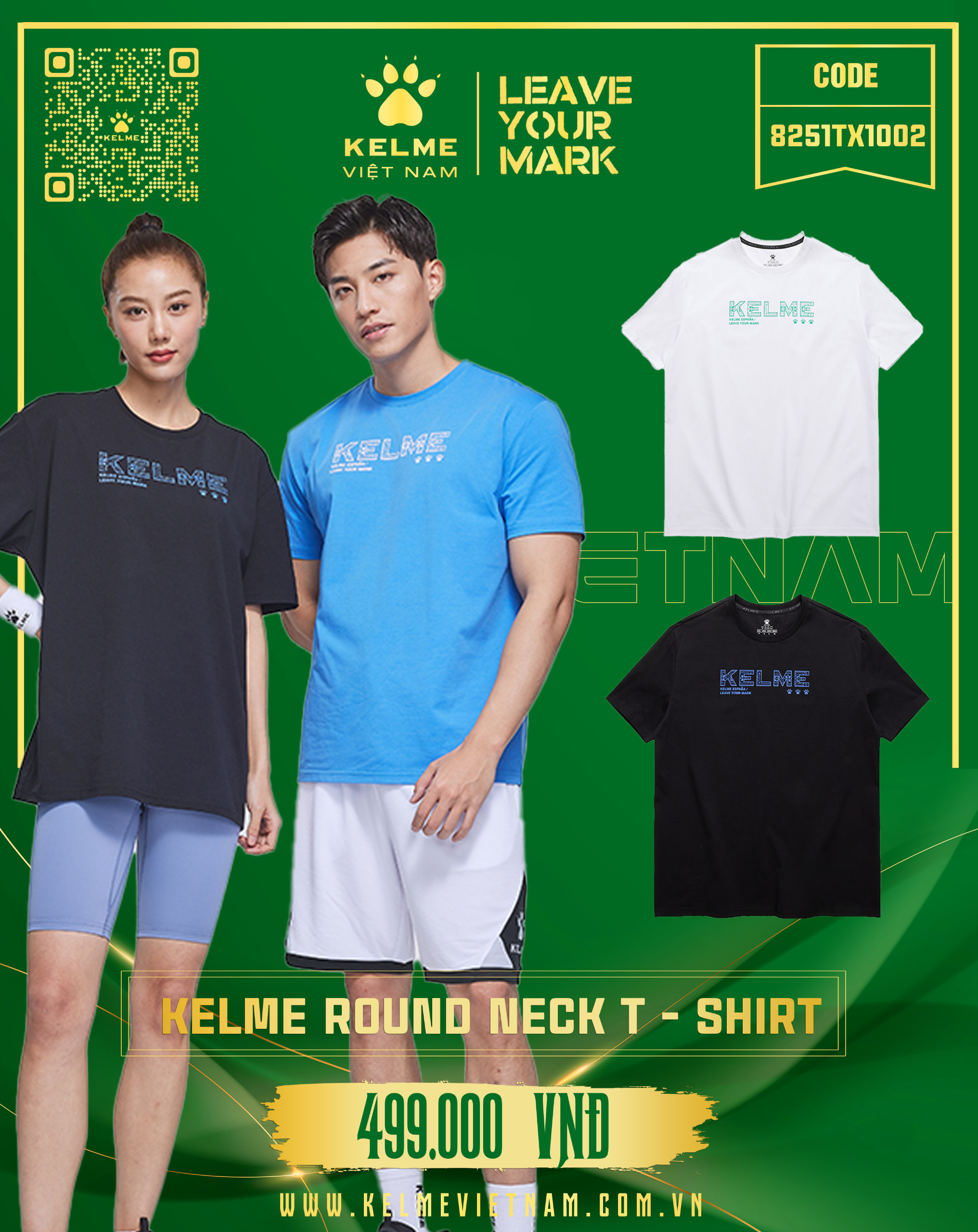 KELME ROUND NECK T-SHIRT 8251TX1002