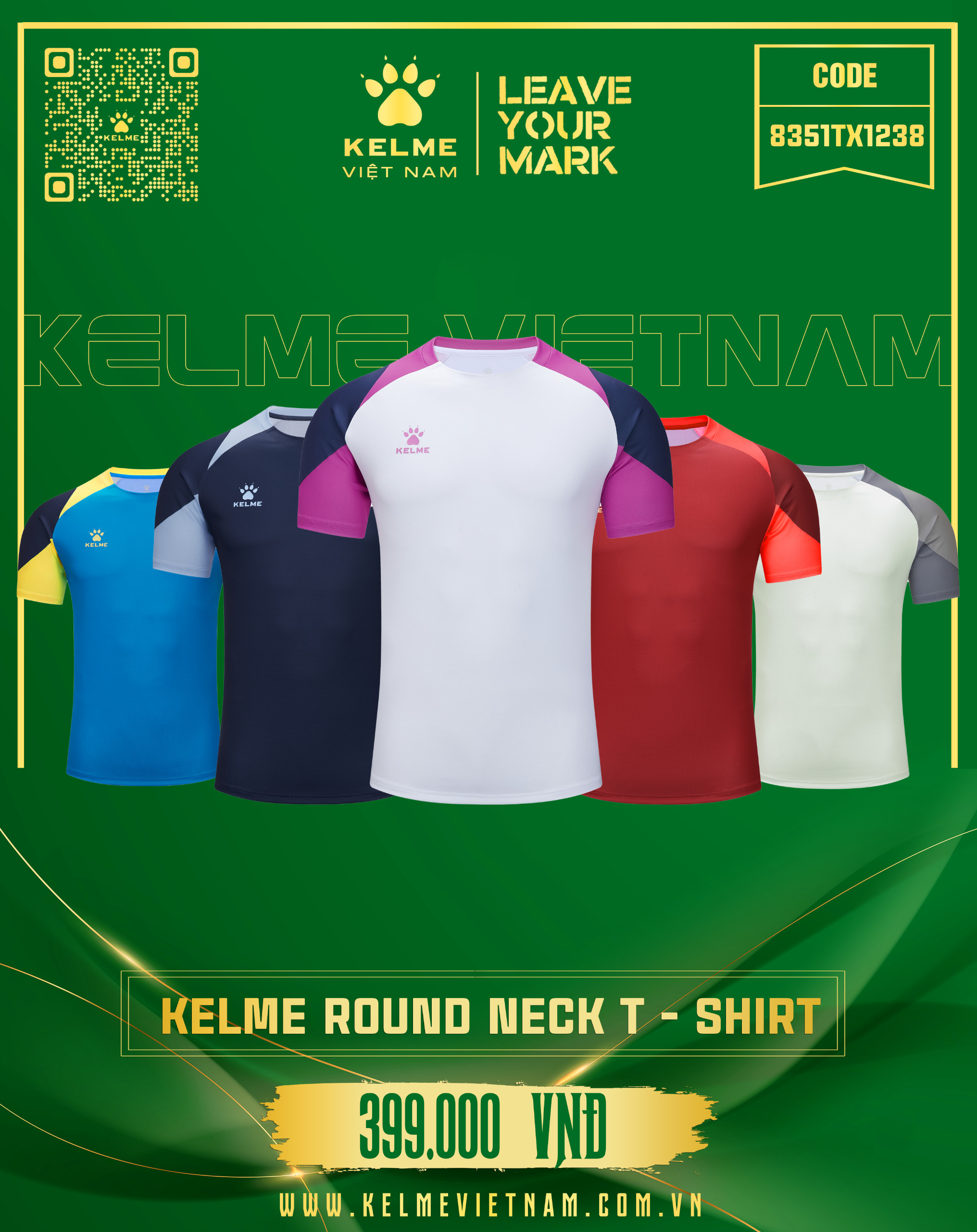 KELME ROUND NECK T-SHIRT 8351TX1238