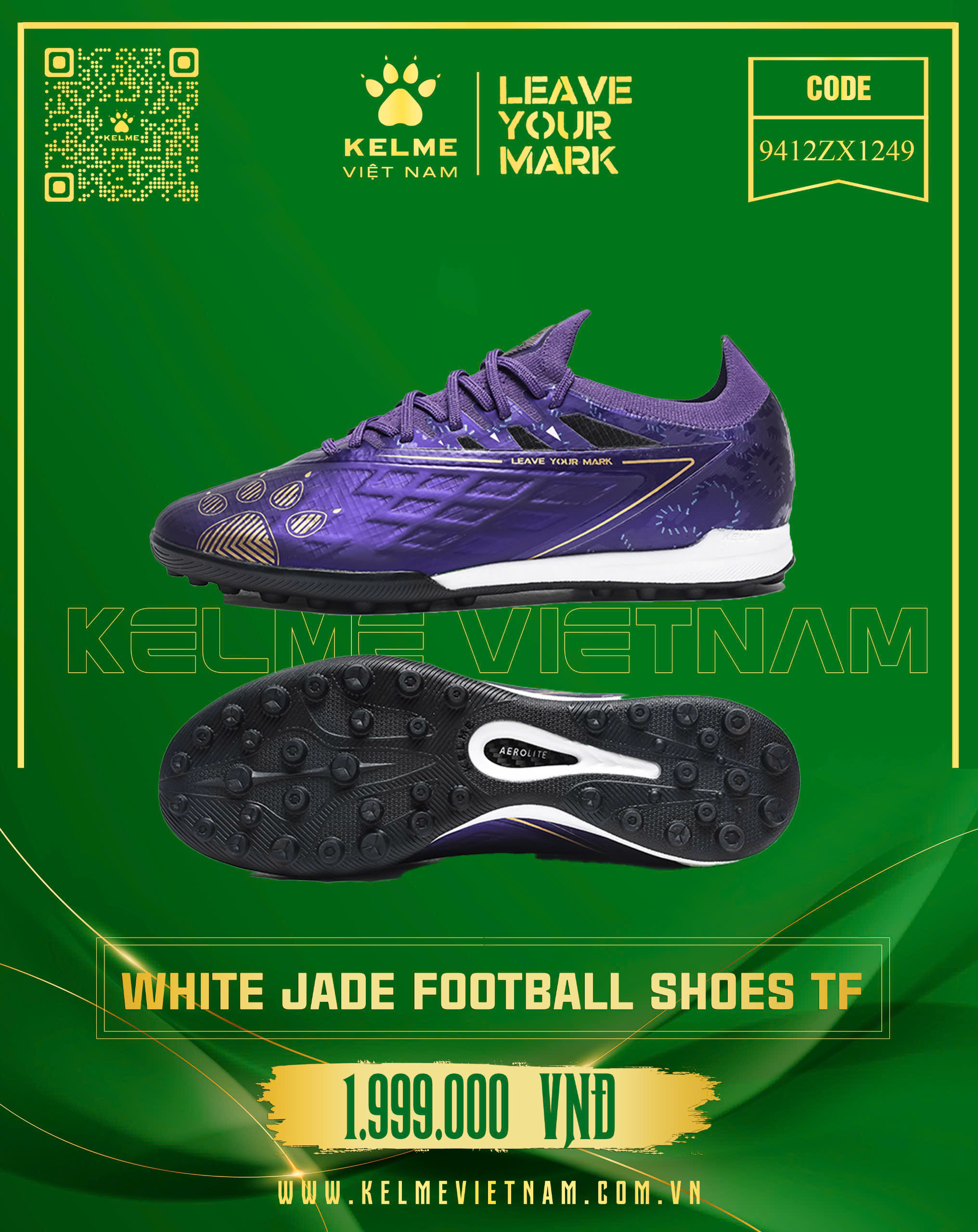 WHITE JADE FOOTBALL SHOES TF