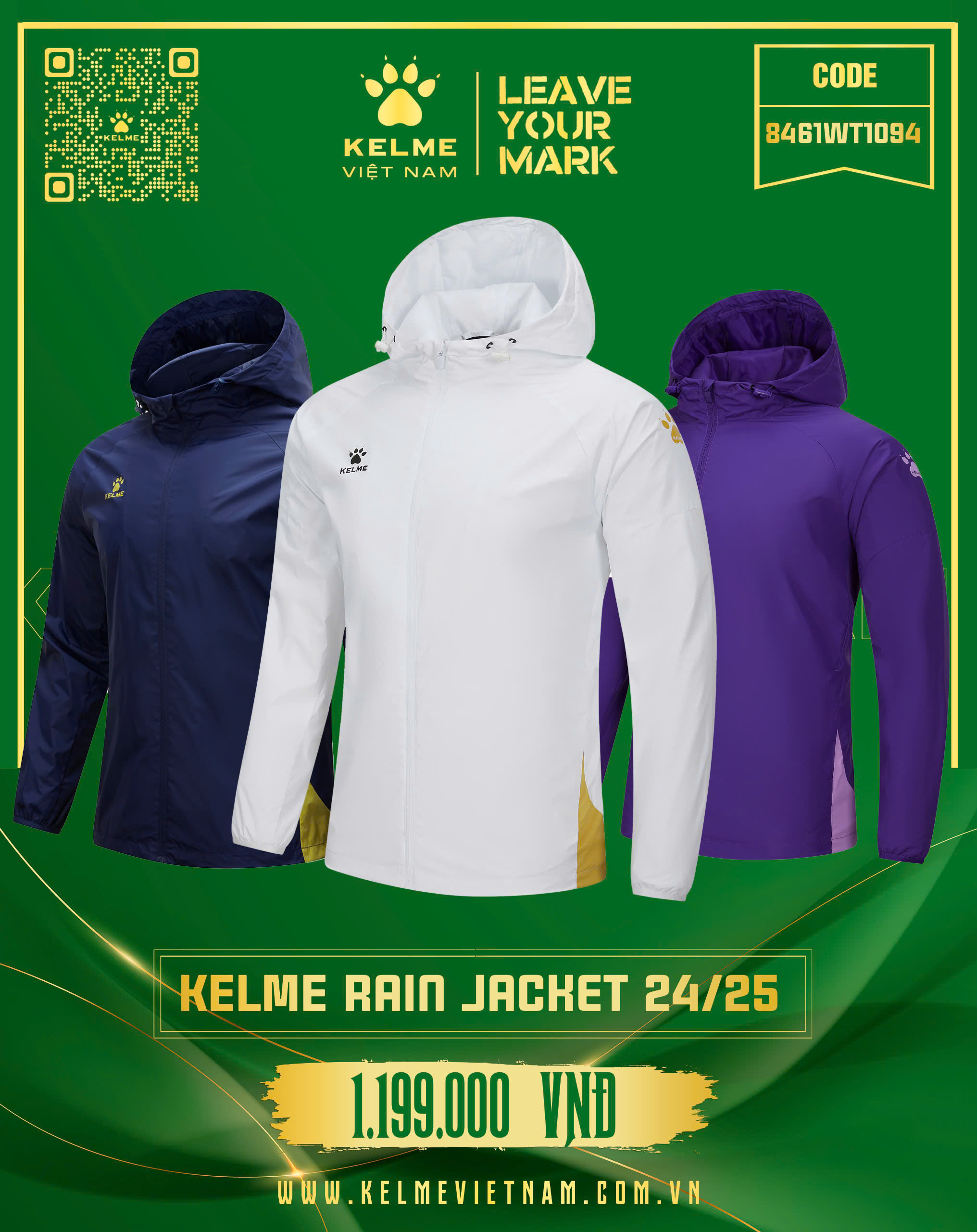 KELME RAIN JACKET 24/25