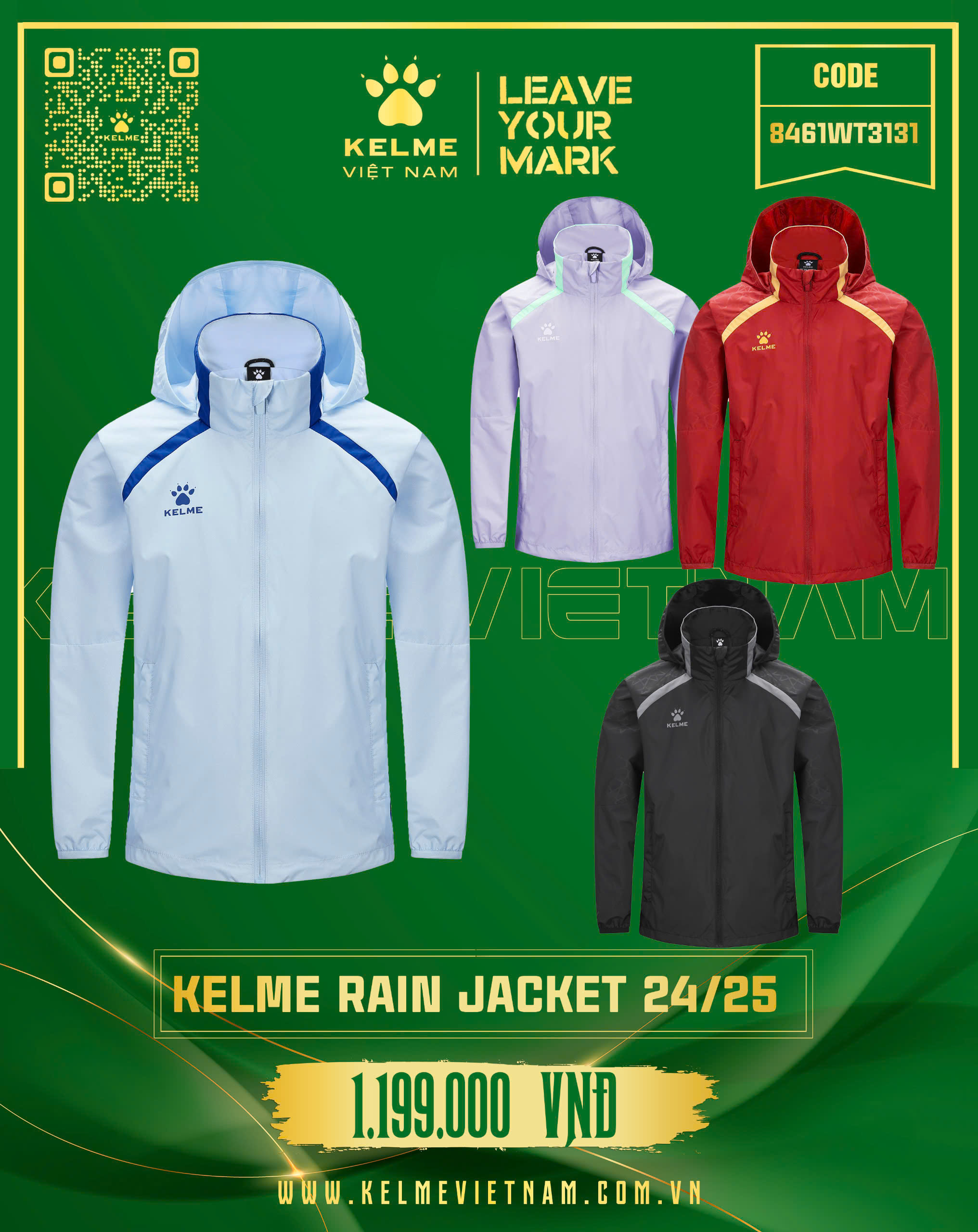 KELME RAIN JACKET 24/25
