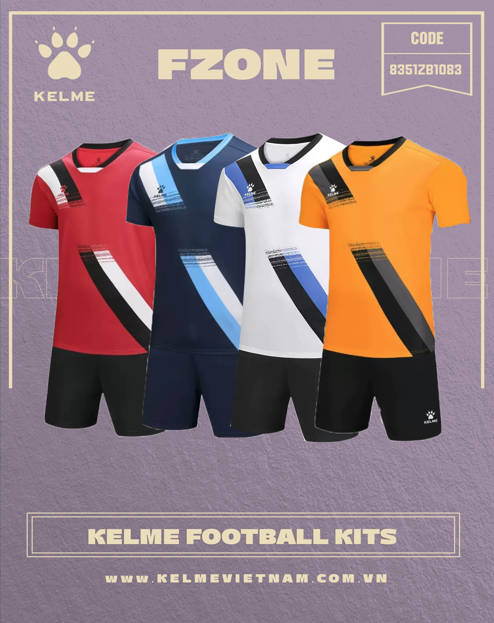 KELME FOOTBALL KITS 8351ZB1083