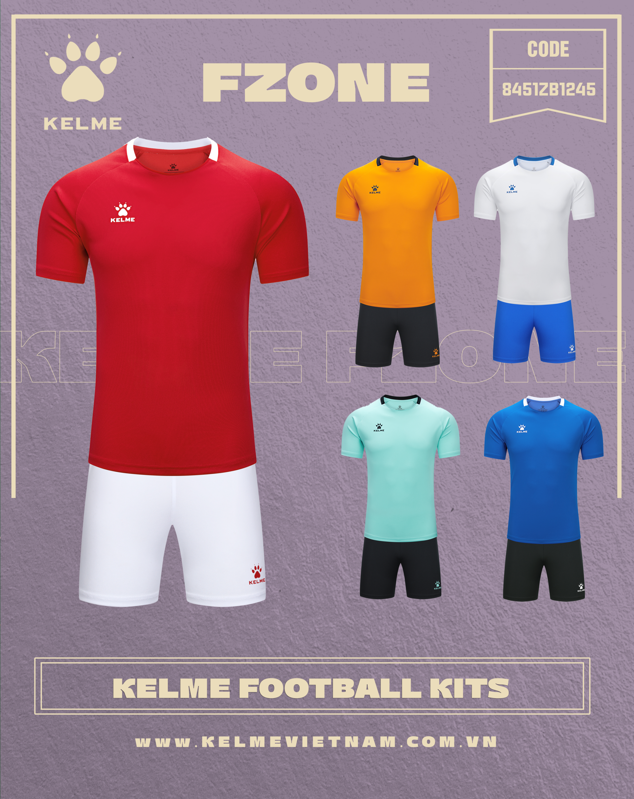 KELME FOOTBALL KITS 8451ZB1245