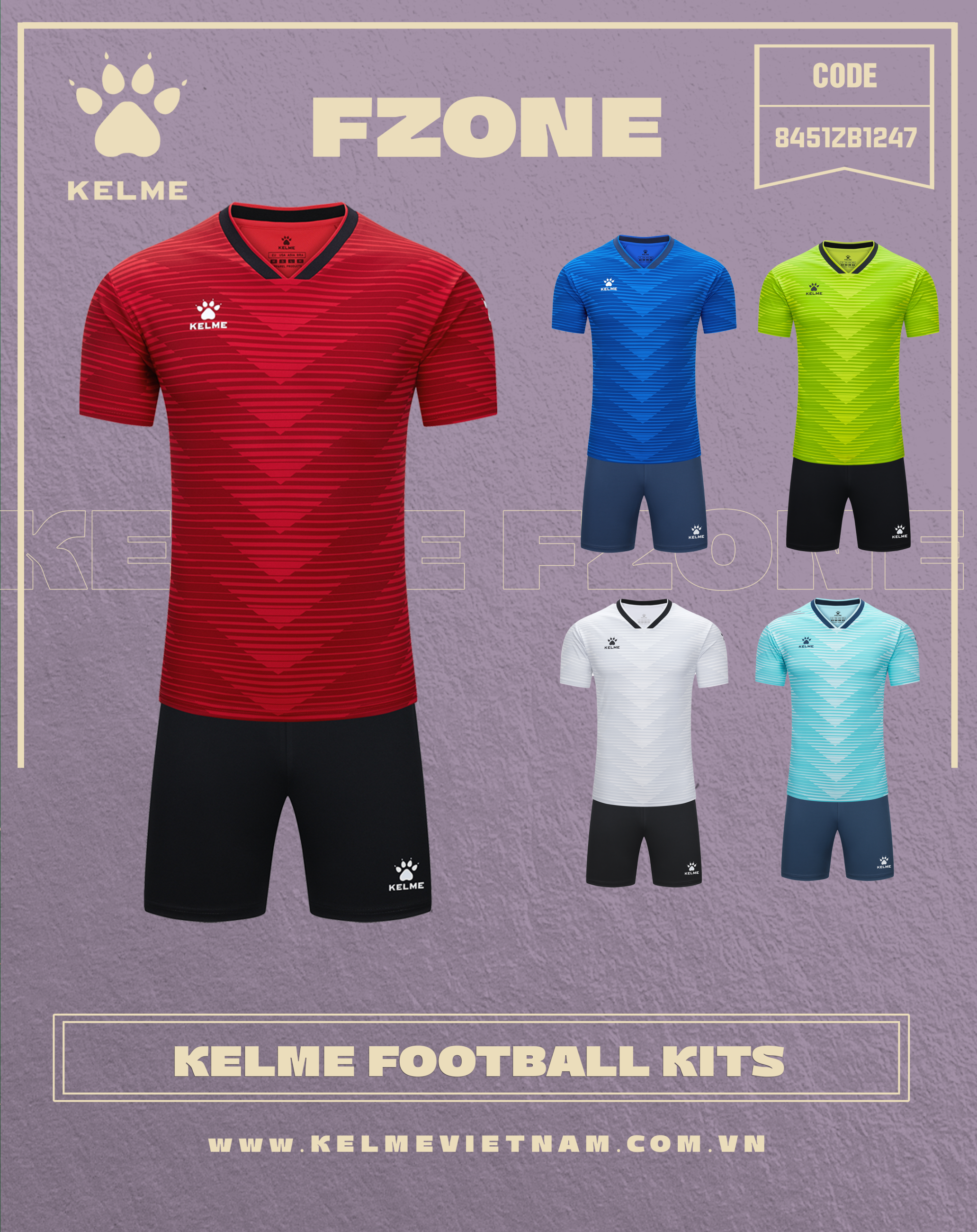 KELME FOOTBALL KITS 8451ZB1247