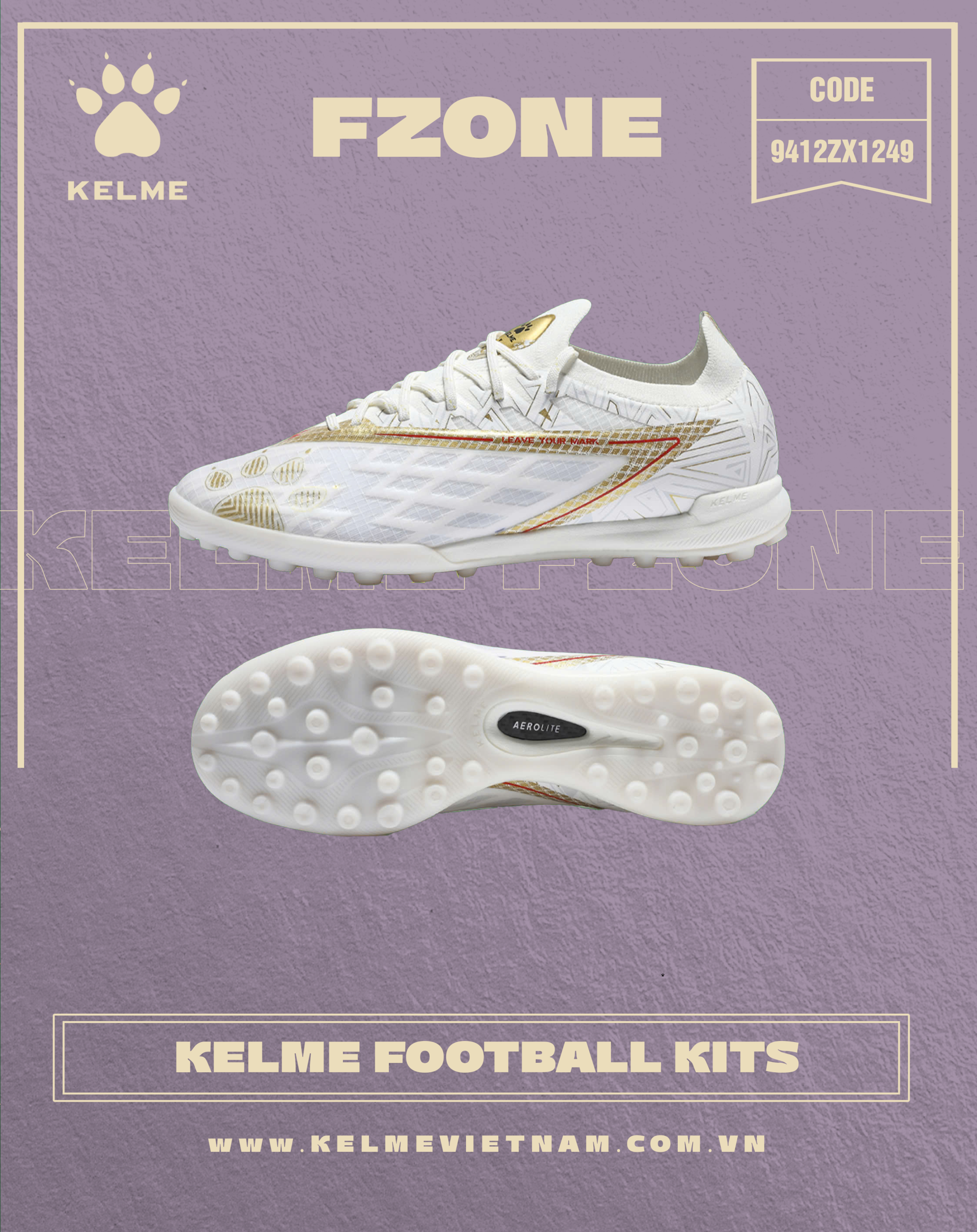 WHITE JADE FOOTBALL SHOES TF