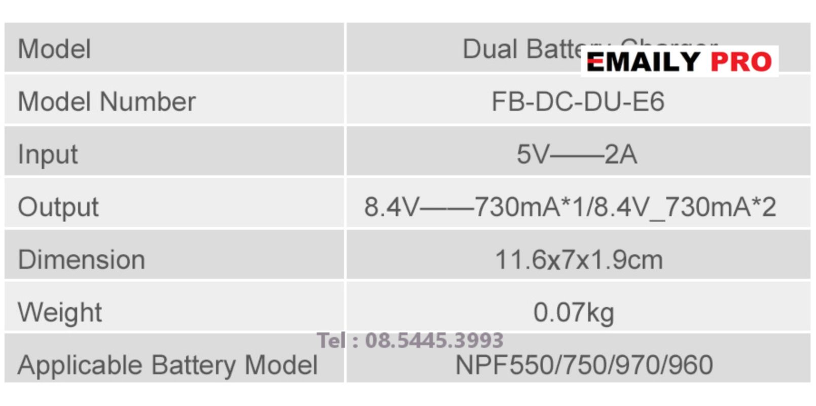 Bộ sạc pin đôi NP-550 NP-750 NP-770 NP-970 Sạc nhanh USB