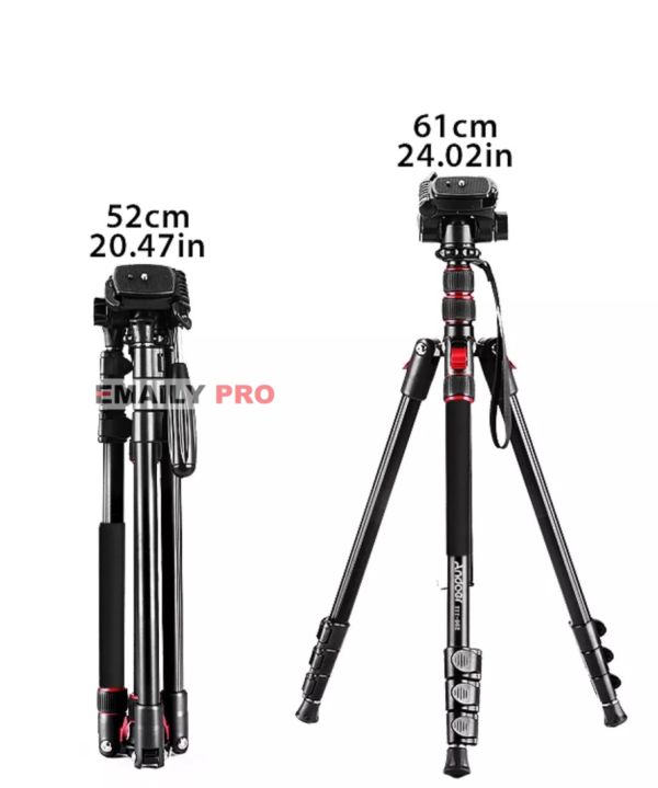 Chân Máy Ảnh Đa Năng Tripod Andoer TTT-02 chuyên nghiệp :Chất liệu hợp kim nhôm cao cấp. Trọng lượng chỉ 1.53kg/3,37lbs, nhẹ nhưng bền; Tải trọng tối đa 5kg/11lb và tối đa 200cm/78.74inch. Chiều cao sử dụng, phù hợp cho du lịch hoặc chụp ngoài trời. Chân máy 2 trong 1 & chân máy đơn:Chân máy có thể dễ dàng biến thành chân máy đơn hoặc gậy leo núi để chụp ảnh của bạn đa dạng hơn; và chân ba chân có thể được điều chỉnh ở 3 mức góc mở để ổn định ở các vùng đất và độ nghiêng khác nhau. Sử dụng linh hoạt và ổn định:Chân kính viễn vọng 4 phần với 3 khóa lật tháo nhanh giúp mở, định vị và đóng nhanh và dễ dàng; chân cao su chống trượt và móc giữa để treo thêm trọng lượng có thể làm tăng độ ổn định của chân máy. Đầu bi xoay 360 °:Đầu bi linh hoạt hỗ trợ xoay 360 ° và nhiều góc chụp khác nhau, cho phép bạn có được những bức ảnh hoàn hảo và những bức ảnh toàn cảnh tuyệt vời một cách dễ dàng; và cột giữa có thể chuyển sang trạng thái đảo ngược để chụp góc thấp. 