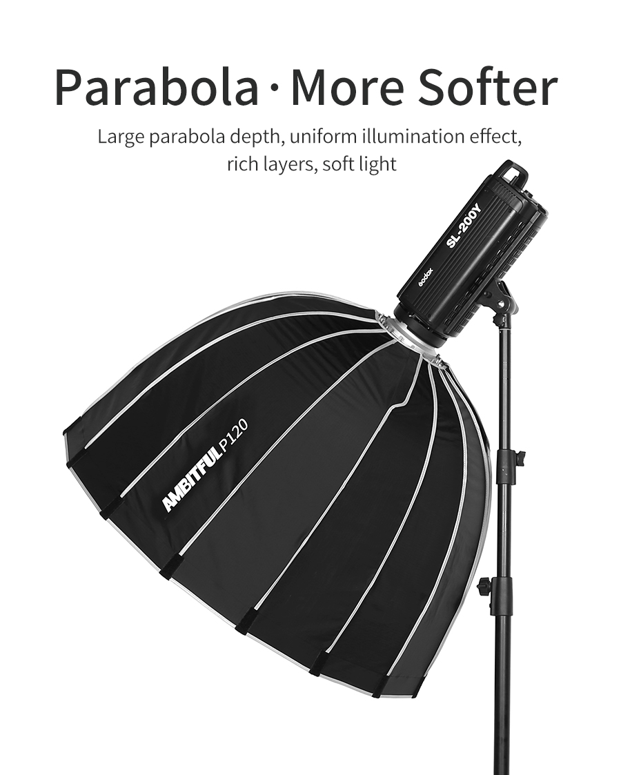 Softbox Deep Parabolic AMBITFUL 70CM - Grid 