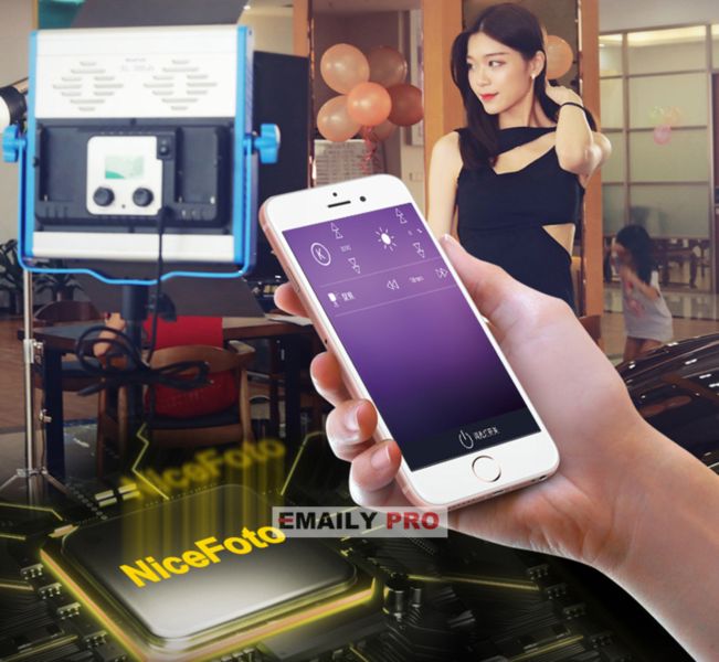 Bộ đèn LED video NiceFoto SL-600A 30w Bi-Color 3200K-6500K