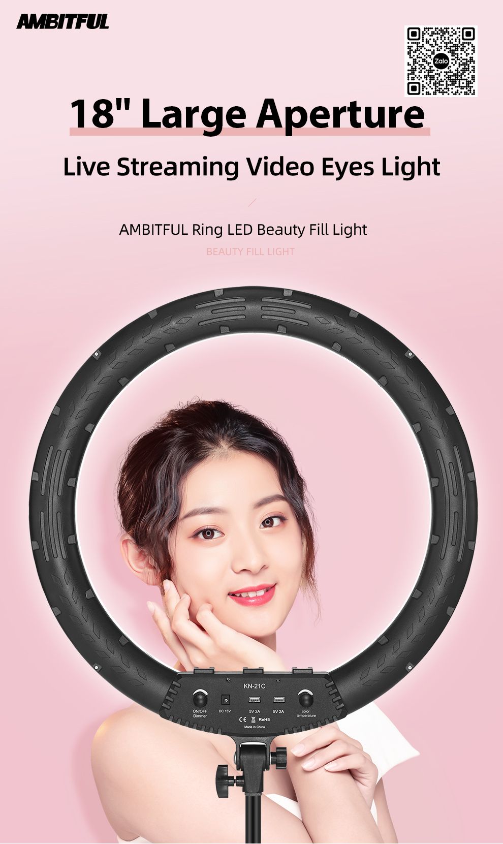 Đèn LED RING RL-18 AMBITFUL LIVESTREAM